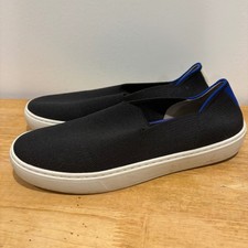 Rothy's The Sneaker Slip On Shoes Black Knit Washable Comfort
