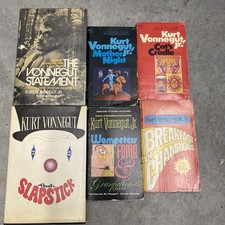 Kurt Vonnegut Book Lot (6) Cat&rsquo;s Cradle Mother Night Slapstick Wampeters