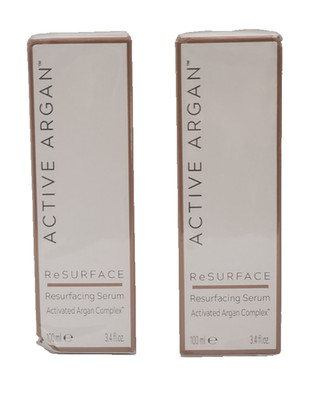 **2 BOXES** ACTIVE ARGAN RESURFACE SERUM LARGE 3.4 OZ ARGAN OIL NIB SEALED