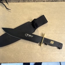 Quicksilver Survival Hunting Stainless Steel Clip Point Knife w/ Sheath