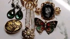 Vintage Women’s Costume Jewelry Lot 7pc Earrings Brooch
