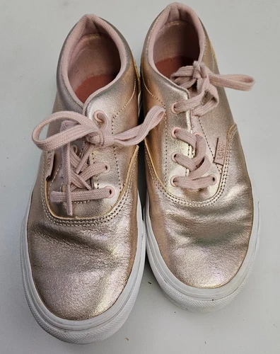 Sneakers basse stringate Vans bambina Missy taglia 3 oro crackle stringate