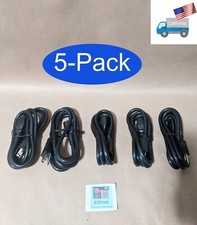 5-Pack: NEW Heavy Duty 3-Prong Thick UL 14-AWG Desktop PC AC Power Cord