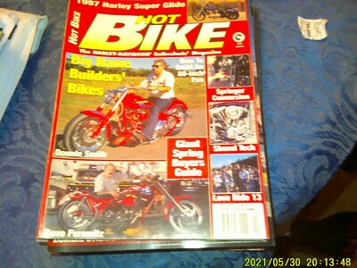 2- 1997 HOT BIKE magazines April & May . Dave Perewitz, Harold Pontarelli   A-14
