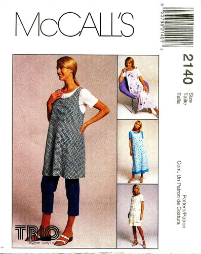 Vestido de maternidad McCalls 2140 Top pantalones jersey patrón de costura sin cortar - Imagen 1 de 2