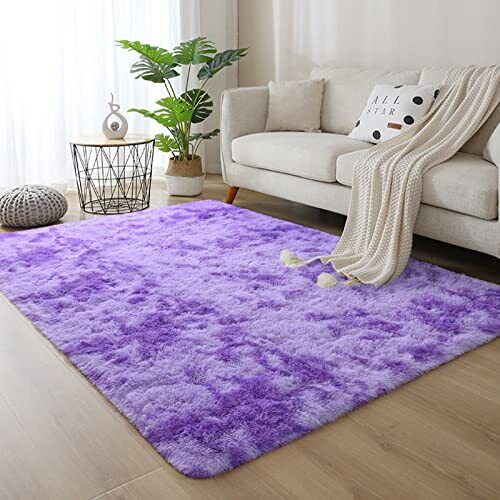 Super Soft Shaggy Rugs Fluffy Carpets Tiedye Rugs For Living Room Bedroom Girls - Picture 3 of 9