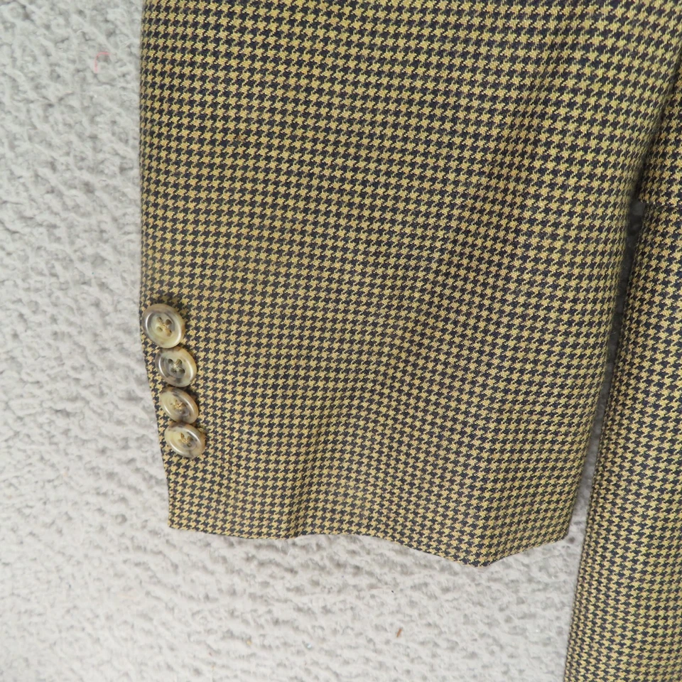 Jaqueta esportiva Jack Victor Blazer masculina 40R marrom Houndstooth pura cashmere - Imagem 2 de 4