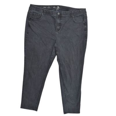 Lane Bryant Black Skinny Jeans Plus Size 24 Genius Fit Jeans Stretch Dark  Wash