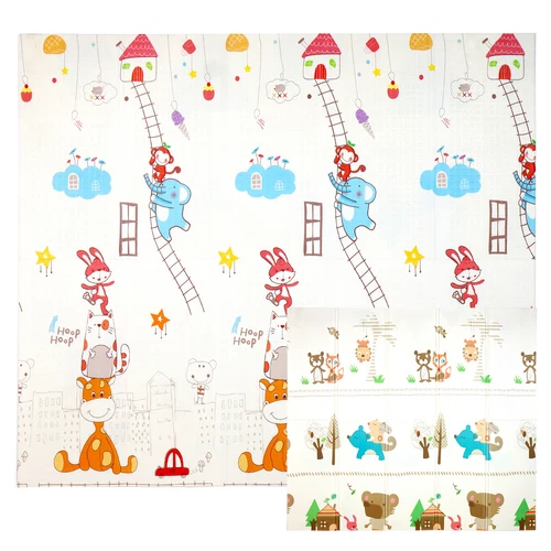Krabbelmatte 196 x 176cm Spielmatte Baby Faltbar Spielunterlage Wasserdicht