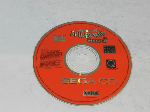 Amazing Spider-Man vs. The Kingpin Sega CD Game Disc Only Tested