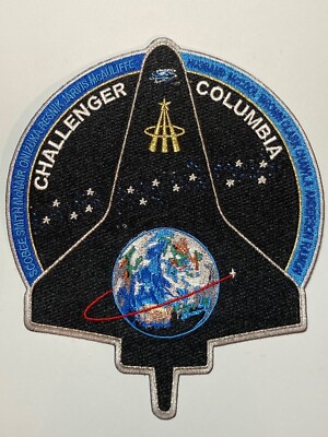 LARGE PATCH NASA MEMORIAL PATCH CHALLENGER COLUMBIA CREW PATCH 7''