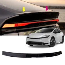 Glossy Black Spoiler Cover Trim Molding Accessories For 2023-2025 Toyota Prius