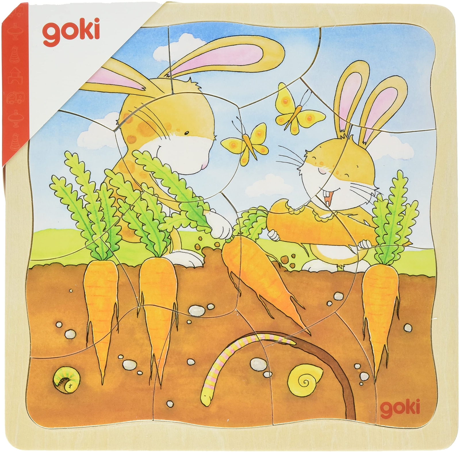 Goki 57495 Vegetable Patch Puzzle, Mixed
