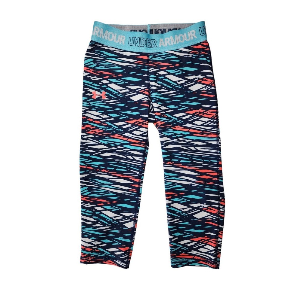 Under Armour Capri Leggings Girls Youth Medium Multicolor