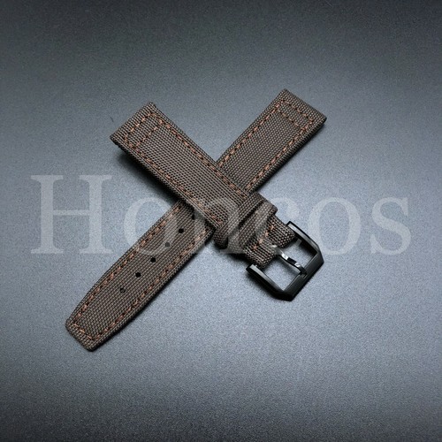 Correa de reloj de cuero de lona 20-22 mm se adapta a iwc piloto top pistola portuguesa - Imagen 31 de 111