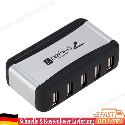 Generic Vertical USB Hub 7 Ports USB 2.0 Splitter mit Netzteil f? PC (EU)