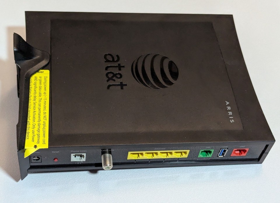 AT&T U-Verse ARRIS NVG589 Wi-Fi Modem Router + Power Supply | eBay