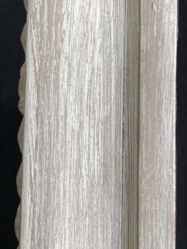 French Country Wall Mirror ~ Antique Carved Frame with White Wash Finish ~ 18x20 - Picture 5 of 6