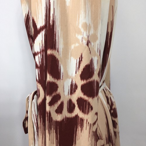 Vintage y2k Old Navy Midi Long Sleeve Wrap Dress Rust XXL DVF Style - Picture 9 of 14