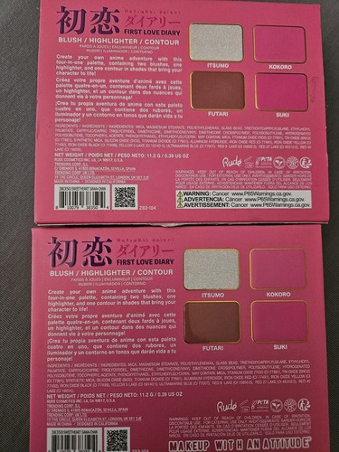 RUDE Cosmetics Anime Blush/Highlighter/Contour Palette Sweetheart Sawa-Chan - Picture 6 of 6