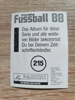 Panini Fussball 88 Bernd Klotz 215 Waldhof Mannheim Bundesliga