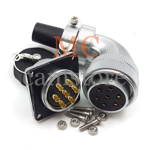 WEIPU WS28 7Pin Aviation Cable Connector,IP44 Panel mount Connector Plug Socket - Picture 5 of 6