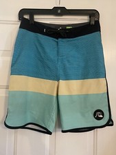 Quicksilver Highline Board Shorts Swim Trunks Men's 28/14 Drawstring Unlined