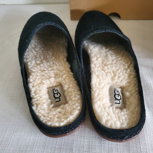 NEW WOMENS SIZE 5 BLACK UGG TAMARA LEATHER SLIP-ON WOOL INSOLE LOAFERS 1019249 - Picture 4 of 6