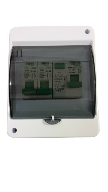 Nano Electric 40A 2 Way Garage Caravan Mini Consumer Unit