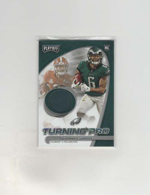2021 Panini Playoff Turning Pro Memorabilia Devonta Smith #TP-DSM Rookie RC