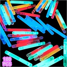 Easter Egg Fillers, 100 Mini Glow Sticks Bulk Party Pack, Easter Basket Stuffers