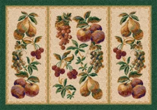 2x4 Milliken Ivory Floral Door Mat Fruit Medley Vine - Aprx 2' 8" x 3' 10"