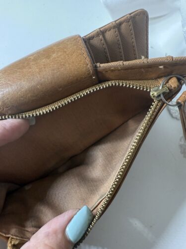 FOSSIL women's Leather Wallet pre-owned Multicolour Tan - Picture 5 of 9