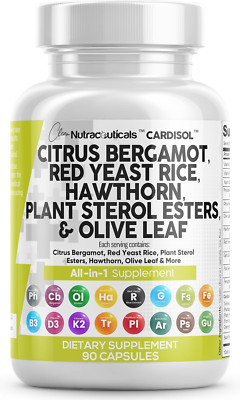 Clean Nutraceuticals Citrus Bergamot 3000Mg Red Yeast Rice 6000Mg Capsules