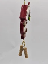 Vintage Wooden Cuckoo Clock Ornament Hand Painted