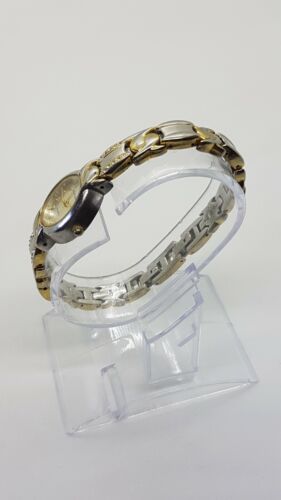 Reloj Adolfo de dos tonos oro y plata de dos tonos para mujer, relojes vintage para dama - Imagen 4 de 10