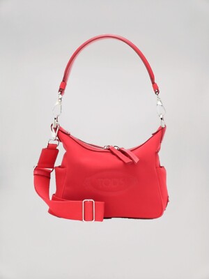 TOD'S X Alber Elbaz Happy Moments Gommini Red Neoprene Crossbody Bag NWOT