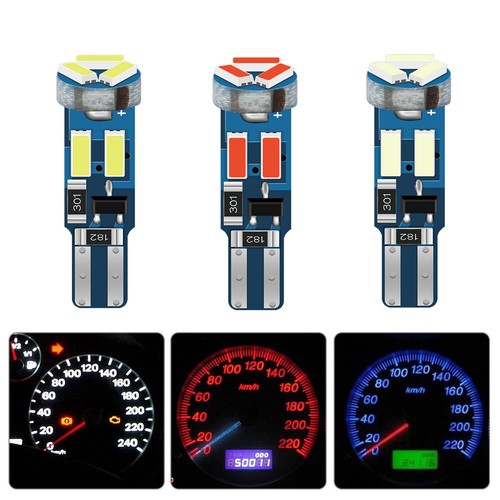 10pcs W3W T5 LED Instrument Panel Dash Dashboard Gauge Light Bulb Accessories - Picture 8 of 23