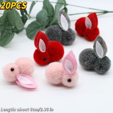 20PCS Mini Finta Pelliccia Coniglio Giocattolo Furry Fai Craft Accessorio Carino