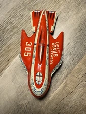 Vintage 305 Rocket Space Ship Tin