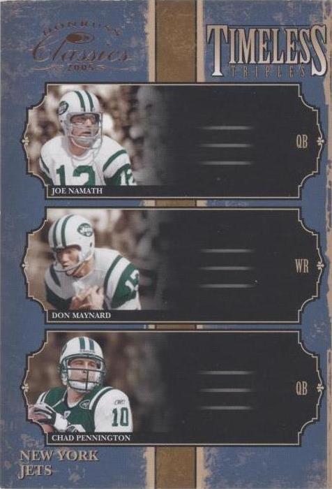 2005 Donruss Classics Chad Pennington Don Maynard Joe Namath #TT-7 - 1 of 2