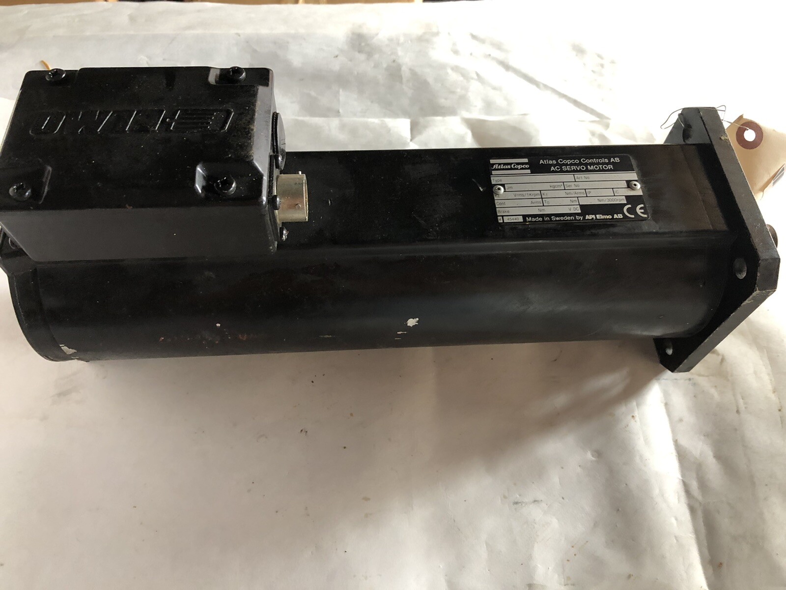 ATLAS COPCO EP 115131-62A3BB AC SERVO MOTOR,24VDC,76W322G API ELMO,11513162a,Bv
