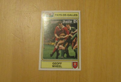 1983 GEOFF WHEEL WALES RUGBY PANINI STICKER NEW
