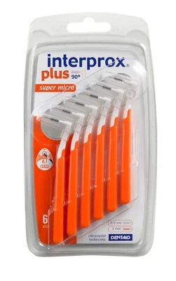 Dentaid Interprox plus 90° super micro oran Interdentalbürte 6 Stck PZN 05703597