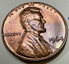 1964 P Lincoln Memorial Cent PENNY 5477N