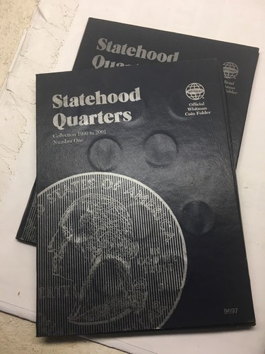 Whitman statehood Quarter albums folders 1999to 2001 no coins #9697