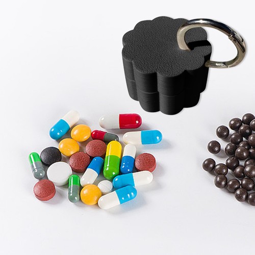 Travel-friendly Pill Dispenser Vitamin Capsule Holder Keychain Compact - Picture 4 of 16