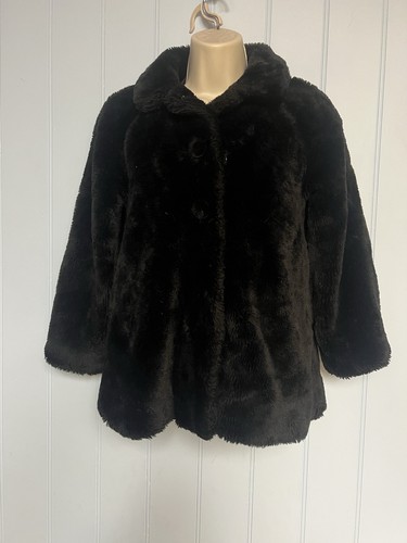Route 66 Original Clothing Faux Fur Snap Button Lined Girls Coat  W/Pockets 7/8