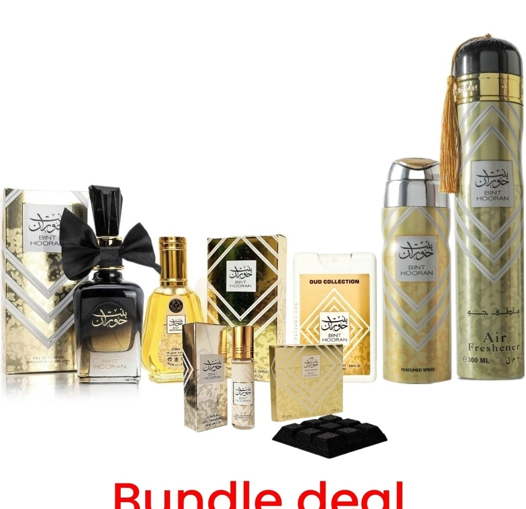 Bint Hooran Oud Air Freshener Spray 300 mL Deodoriser Indoor Aerosol Gold