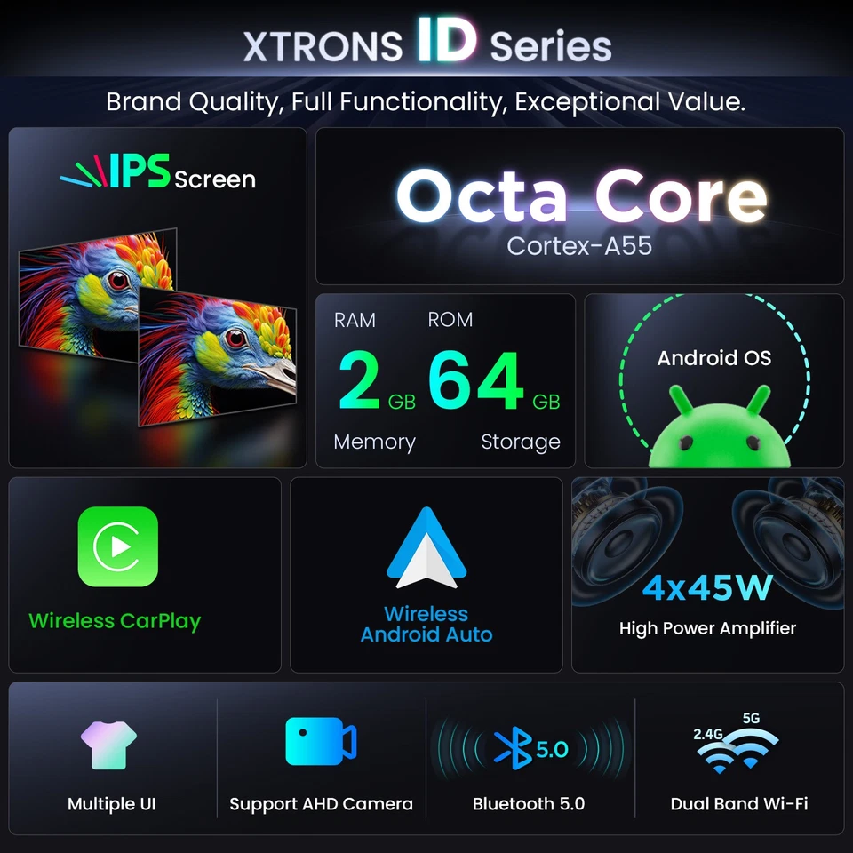 10.1" Android 14 Autoradio Für VW Golf 7 2013-2017 64GB CarPlay GPS IPS CANbus - Bild 3 von 4